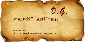 Drajkó Györgyi névjegykártya