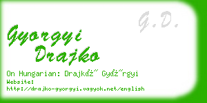 gyorgyi drajko business card